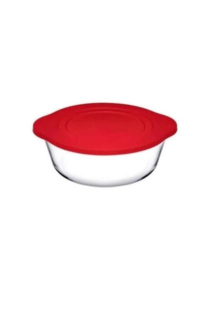59001 Borcam Glass Pot with Silicone Lid 2100 Cc