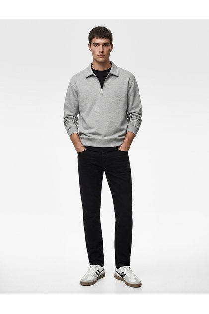 Cotton Regular Waist Straight Fit Jean Pants - Mark Jean