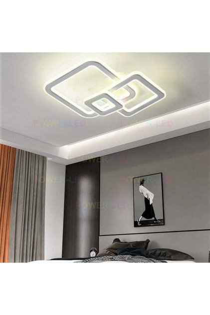 Lustra LED КВАДРАТИ Бяла 3 Функции Еквивалент 300W