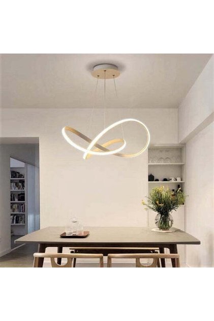 Lustra LED Suspendata INFINITY Alba Echivalent 500W Telecomanda