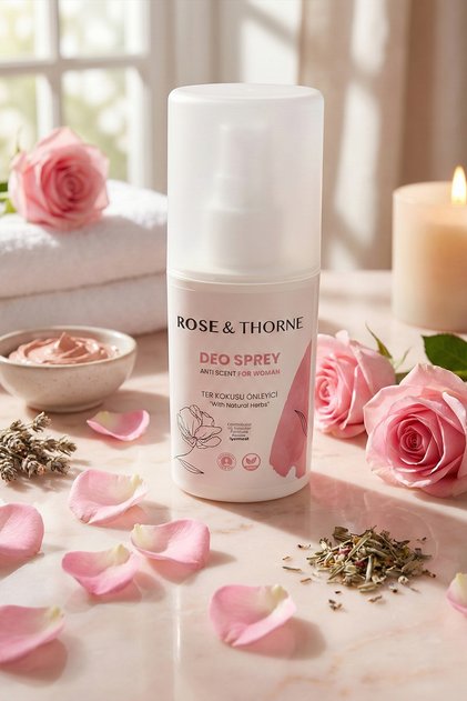 Deo Sprey Kadın (Women) - Doğal Deodorant - Ter Kokusunu Önler Roll On Spreyli Kalıcı 50 ml