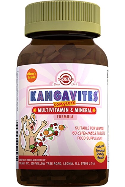 Kangavites Multivitamin & Mineral 60 Tablet - Tropıkal Meyve