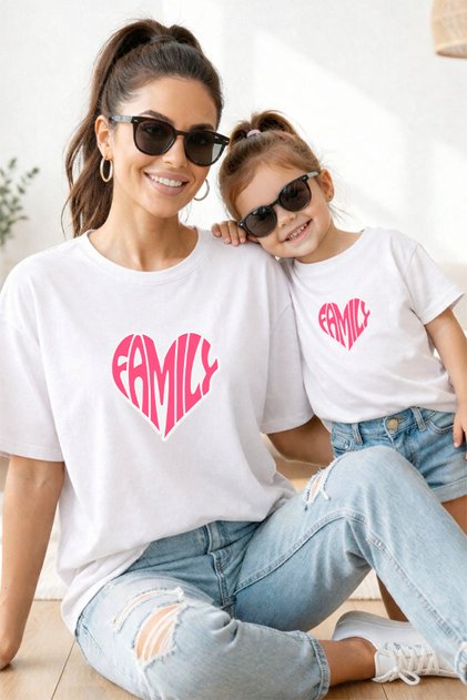 Mother Daughter 100% Cotton T-Shirt Mama Mini Mother Daughter Single Price