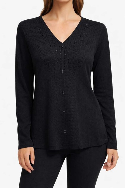 V-Neck Knitwear Sweater