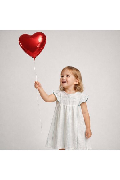 Girl's Muslin Fabric Ruffled Summer Dress