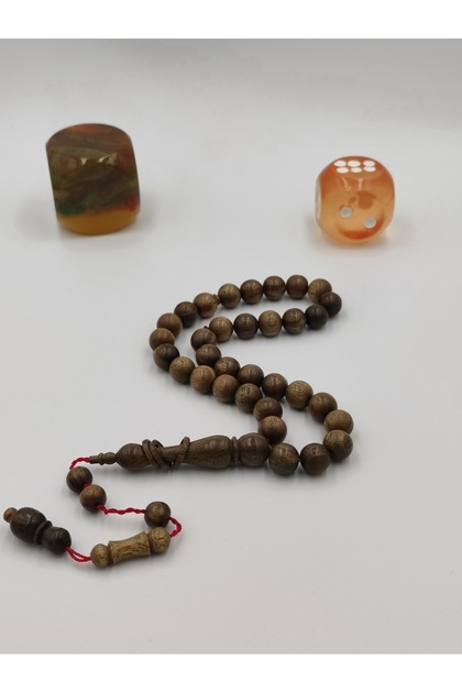 Artisanally Crafted Fragrant Pelesenk Wood Praying Beads 100 mm with Globe Cutting System
