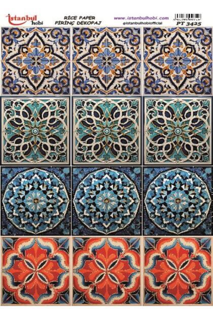 ورق ديكوباج نحاسي 30x42 سم PT-3425 بلاط عرقي