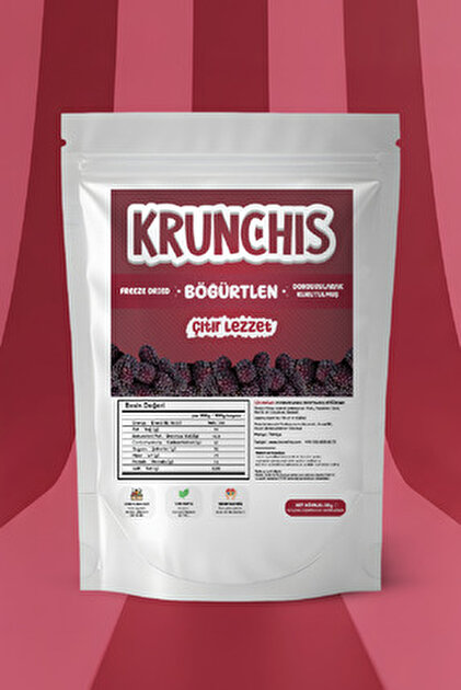 Krunchis Freeze Dried Bütün Çilek (Dondurularak Kurutulmuş Meyve