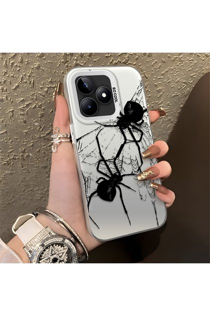 Realme C53 Compatible, Spider Web Pattern, Shock Resistant Phone Case