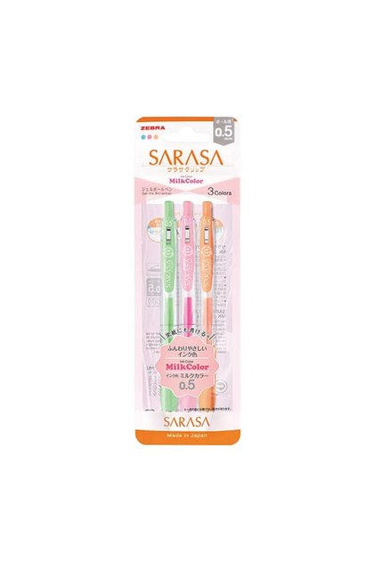 Sarasa Clip Jel Mürekkepli Roller Kalem 0.5 mm 3'lü Pastel Set