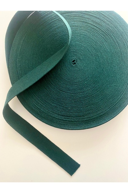 Emerald Green 2.5 Meters Width 4 cm Cotton Bag Strap, Handle, Column, Narrow Weaving, Decorative Strip