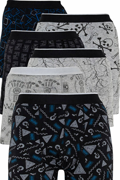 Men's 6-Piece Lycra Mixed Pattern Boxers