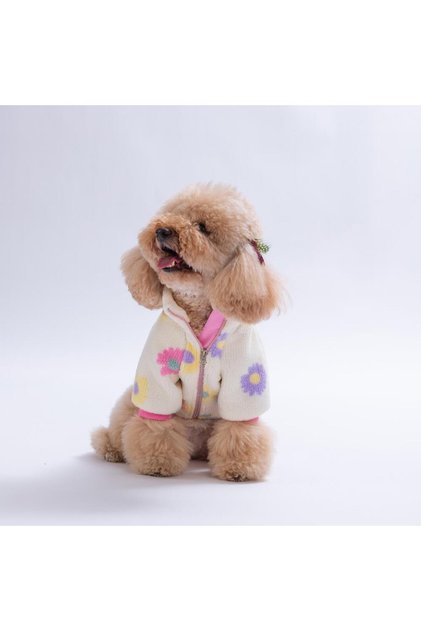 Solwen Meadow Ceket Çiçek Desenli Batik Kedi Köpek Ceketi Kedi Köpek Kıyafeti Kedi Köpek Elbisesi