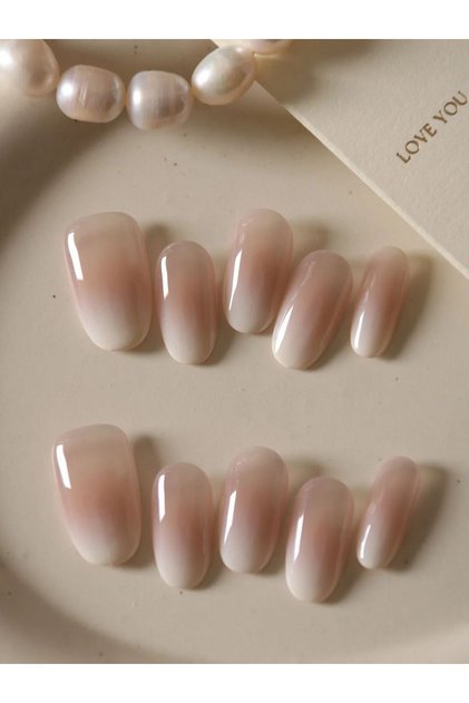 XS 10Pcs Press on Nails Short Gradient Cat's Eye Yellow Acrylic Press on Fake Nails Includes 1 Sheet