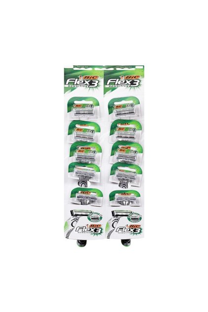 Aparat de Ras Flex 3 Sensitive, Barbati, 10 Bucati