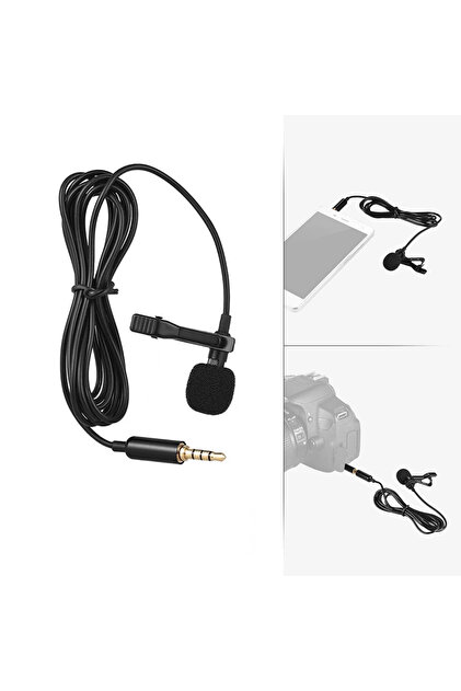 XTRIKE ME 3.5mm Aux Yaka Mikrofonu Telefon Tablet Kamera Uyumlu