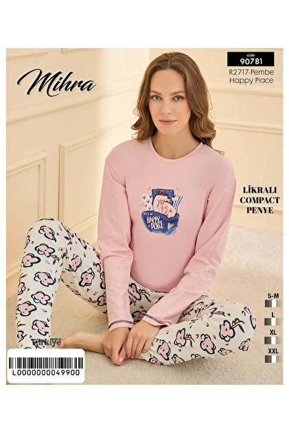 Compact Penye Uzun Kollu Kadın Pijama Takımı