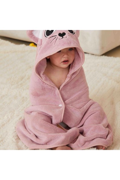 Rivi Hooded Baby Towel, Orchid, 85 X 85 cm