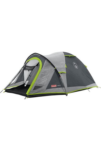 Cort tip iglu pentru 3 persoane Darwin 3 Plus (gri/verde deschis, cu tunel, model 2023)