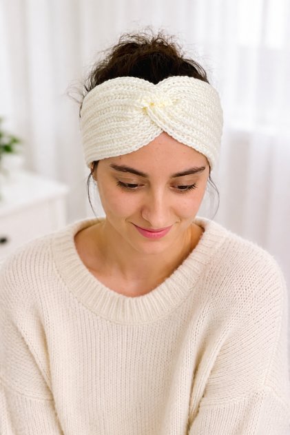 Knitted Winter Hair Bandana