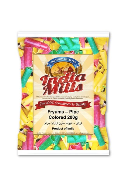 Fryums Colored Pipe Long 200g | Authentic Indian Grocery