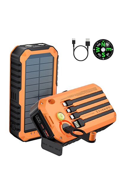 ALWAYS TEKNOLOJİ 20000 mAh Solar Powerbank - El Kranklı, Dahili