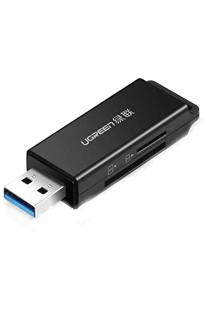 Външен четец за карти Ugreen, "CM104", интерфейс USB 3.0, четене/запис: SD, microSD, скорост до 480MB