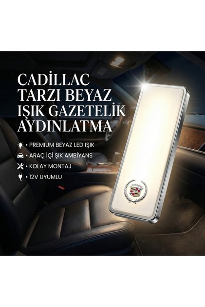 Cadillac Tipi Gazetelik 2 Adet LED Lamba Beyaz Işık 12V Araç İçi Ambiyans Aydınlatma