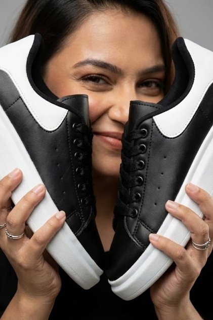 Women's Premium Comfort Trend Black Daily Sneakers