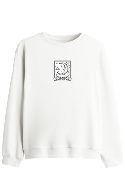 My Night Printed Crew Neck Sweatshirt