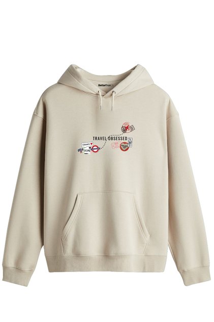 Travel Obsessed Printed Unisex Hooded Collar Hoodie