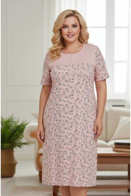 Women's 100% Cotton Modal Fabric Plus Size Home Dress