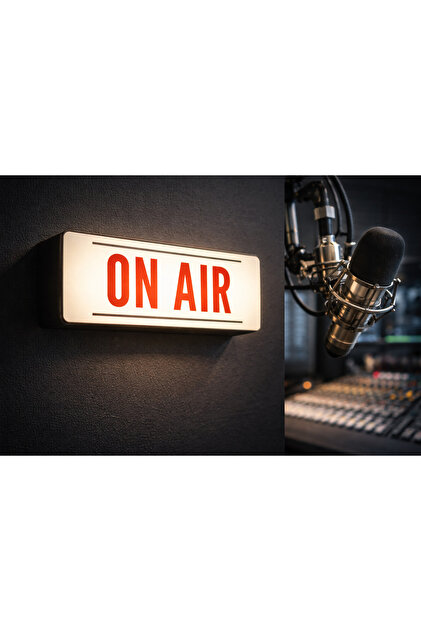 ON AIR Işıklı Tabela – Gün Işığı LED Dekoratif Lamba – Yayın & Stüdyo Dekoru