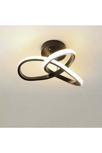 Modern LED Ceiling Light, Spiral Design Ceiling Lighting Fixtures,for Balcony, Bedrooms(Black)