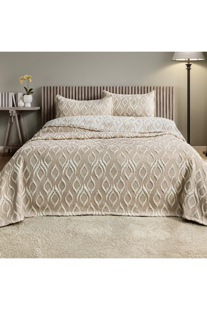 Home Duo Bedspread 3 Pieces-Beige