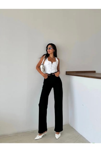 2021 Wide Leg Lycra Denim Pants