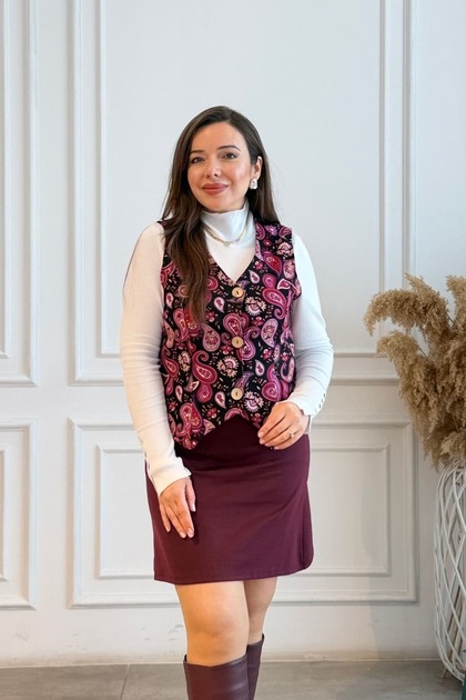 Patterned Flannel Vest