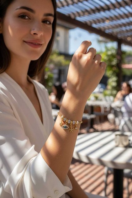 Tarnish Stainless Steel Zircon Stone Bracelet