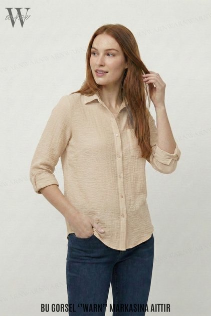 Women's Long Sleeve Shirt Muslin Fabric with Pockets 100% Cotton Textured Fabric Summer Wear