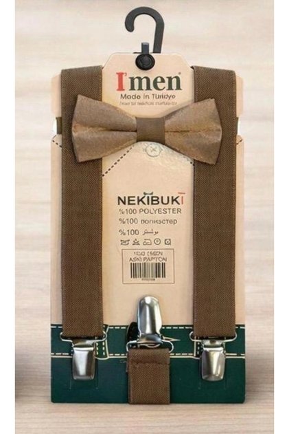 Set papion cu bretele simple Neki Buki (pentru vârstele 1-10 ani)