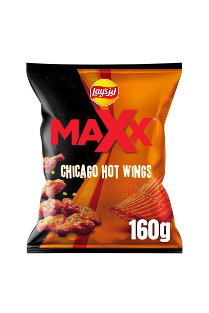 Maxx Chicago Hot Wings Extra Ridged Spicy Potato Chips (160g)