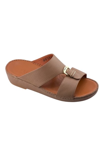 AET Arabic Sandals For Men | Outdoor Mens Slippers | Open Toe | Full Genuine Leather With Buckle