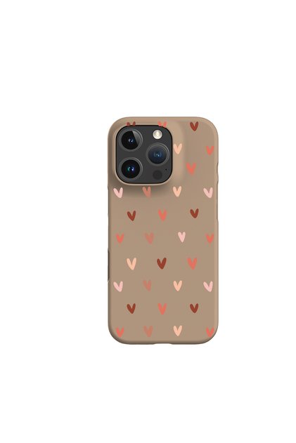 iPhone 16 Pro Max Compatible Colorful Hearts Premium Silicone Phone Case