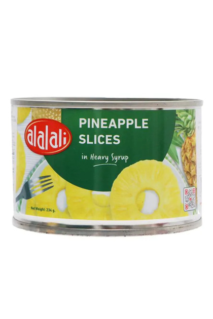 Canned Sweet Pineapple Slices Packed in Heavy Sugar Syrup (234g)