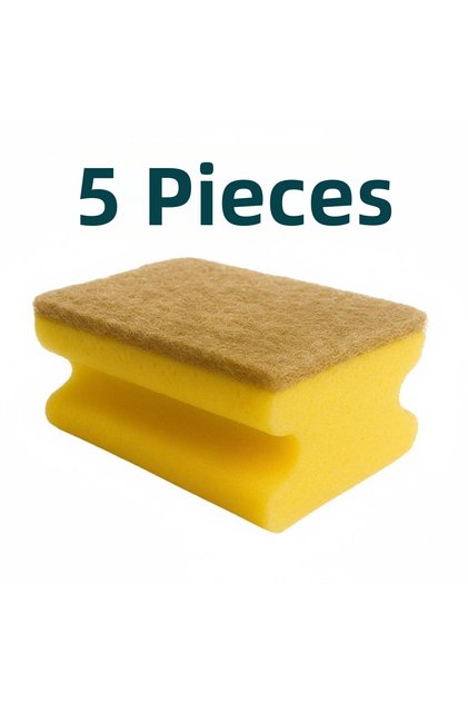 5 Pieces of Fiber Sisal Corrugated Dish Sponge with Special Texture, Natural and Durable, Pinterest Kitchen Cleaning