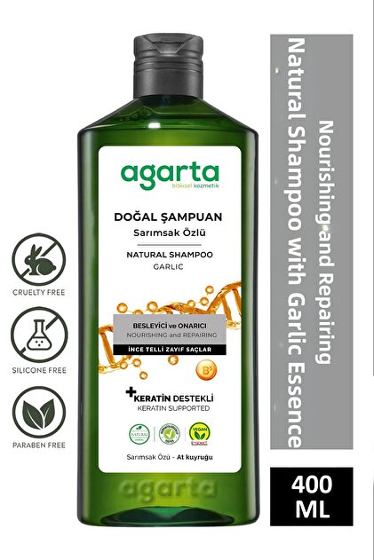 Fast Hair Growth Plumping and Repairing Garlic Extract-Salt-Free Shampoo Against Hair Loss