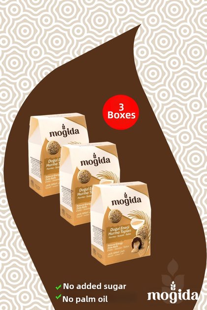 Natural Energy Balls 150Gr×3 Boxes - Sugar-Free 3-Pack Deal