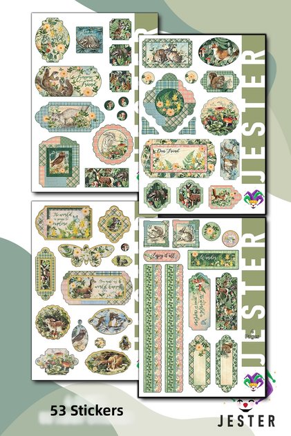 Green Themed 4-Pack Stickers, Decals, Diary, Agenda, Planner, Bullet, Journal, Scrapbook