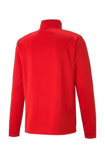 Puma Teamrise 1/4 Zip Top Erkek Uzun Kollu Tişört 65739401 Kırmızı
