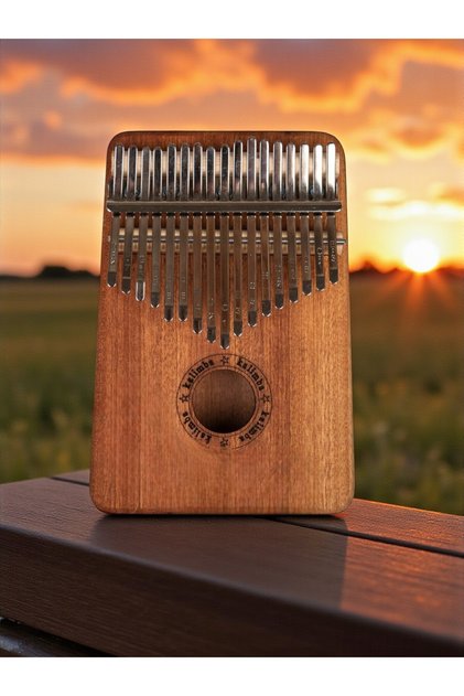 Donizetti Ahşap Kalimba 17 Tuş Full Set - Akort Rehberi - Naturel